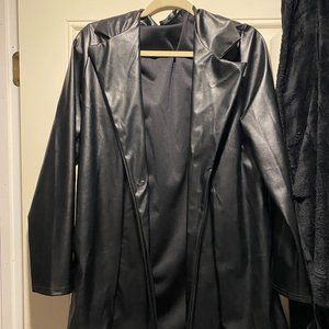 Oversized leather blazer